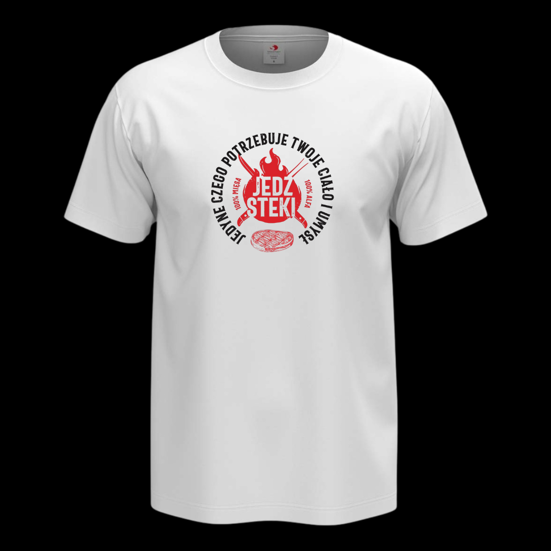Koszulka Męska "Jedz Steki" - obrazek 2