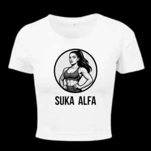 Koszulka Damska "Suka Alfa" Crop TOP